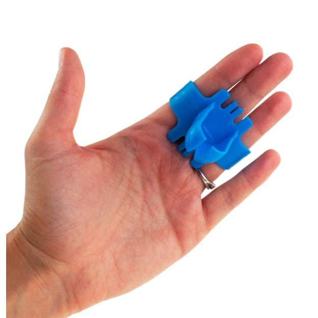 Dispozitiv de Legat Baloane, Accesoriu Ergonomic pentru Degete, Plastic Rezistent, 6.5 x 5.5 cm, Albastru