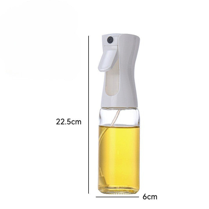 Pulverizator Pentru Ulei si Otet, Dozator Reincarcabil cu Pulverizare Uniforma, Recipient din Plastic, 200 ml, Alb