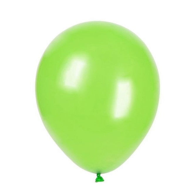 Set 10 Baloane Din Latex, Model Party Pentru Petreceri, Compatibile Aer Sau Heliu, Biodegradabile, 30 cm, Verde Diferite Nuante, 2.8 g