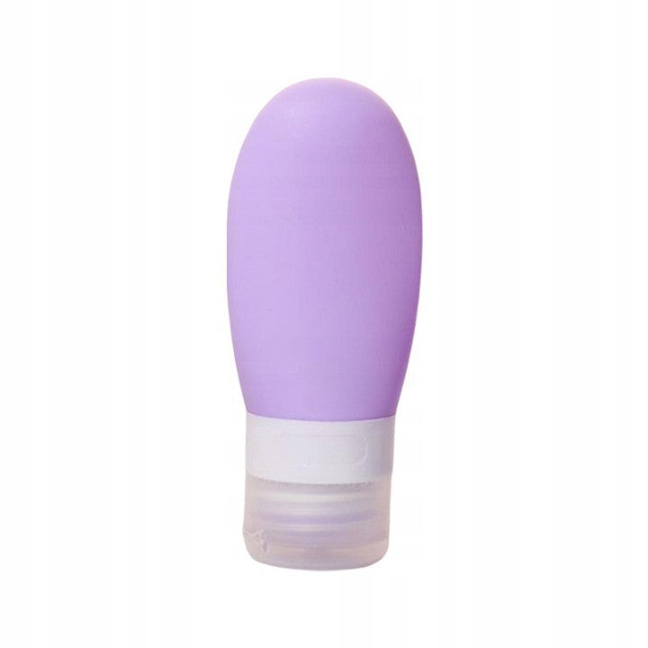 Recipient Portabil din Silicon pentru Călătorie, Sticlă Reîncărcabilă pentru Șampon și Loțiune, Anti-Scurgere, Aprobat TSA, Silicon Fără BPA, 90 ml, Mov