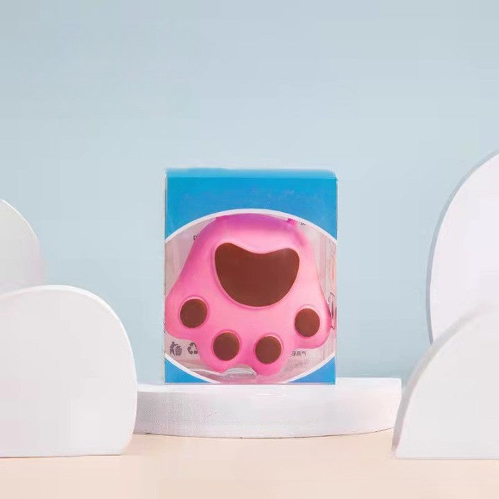 Perie Masaj Scalp și Aplicare Șampon, Stimularea Creșterii Părului și Exfoliere, Silicon și Plastic, Model Labuță Pisică, 7x8 cm, Roz
