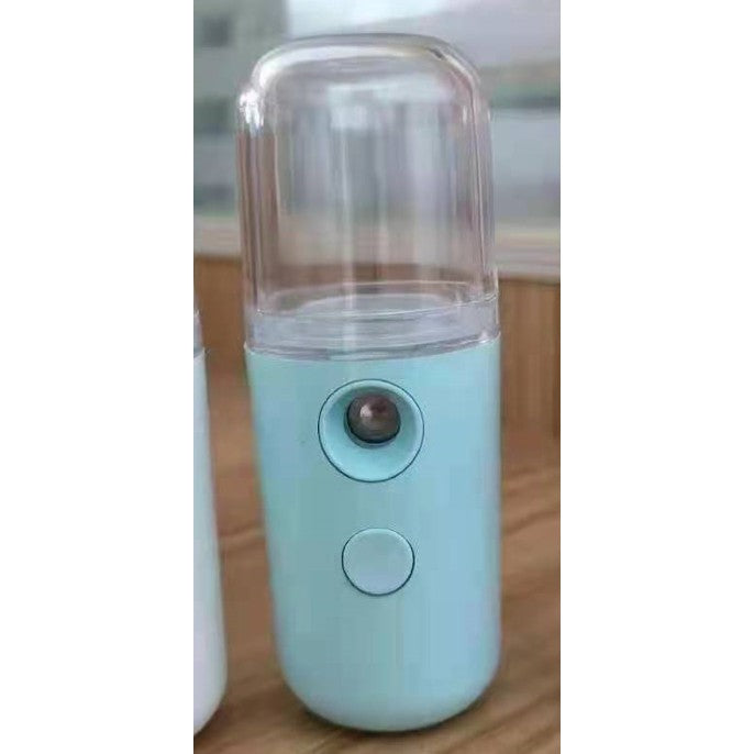 Spray de Hidratare Facială cu Tehnologie Nano, Mini Pulverizator Portabil cu Abur Rece, Reîncărcabil USB, Rezervor 30 mL, Albastru