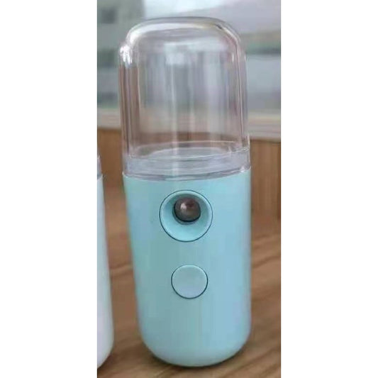 Spray de Hidratare Facială cu Tehnologie Nano, Mini Pulverizator Portabil cu Abur Rece, Reîncărcabil USB, Rezervor 30 mL, Albastru