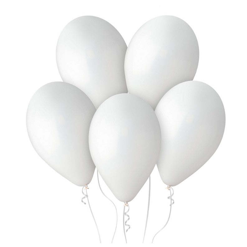 Set 10 Baloane Latex Metalizate, Decoratiuni Petrecere, Potrivite pentru Aer sau Heliu, Biodegradabile, 23 cm, 5 Albe si 5 Nude
