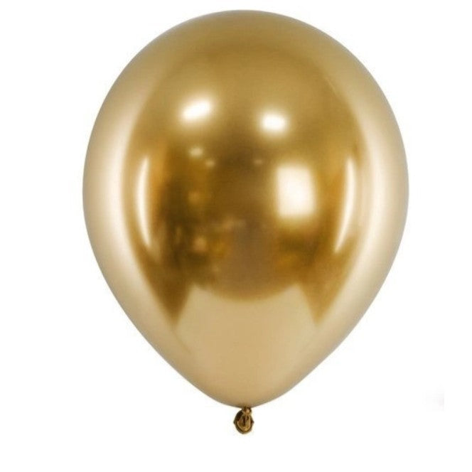 Set 10 Baloane Latex Metalizate, Decoratiuni Petrecere, Potrivite pentru Aer sau Heliu, Biodegradabile, 23 cm, 5 Albe si 5 Nude