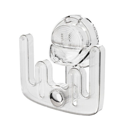 Suport Papuci de Baie si Incaltaminte, Montare pe Perete Fara Gaurire, Fixare cu Adeziv, Design Drenaj, Plastic ABS, 11.6x11x4.8 cm, Transparent