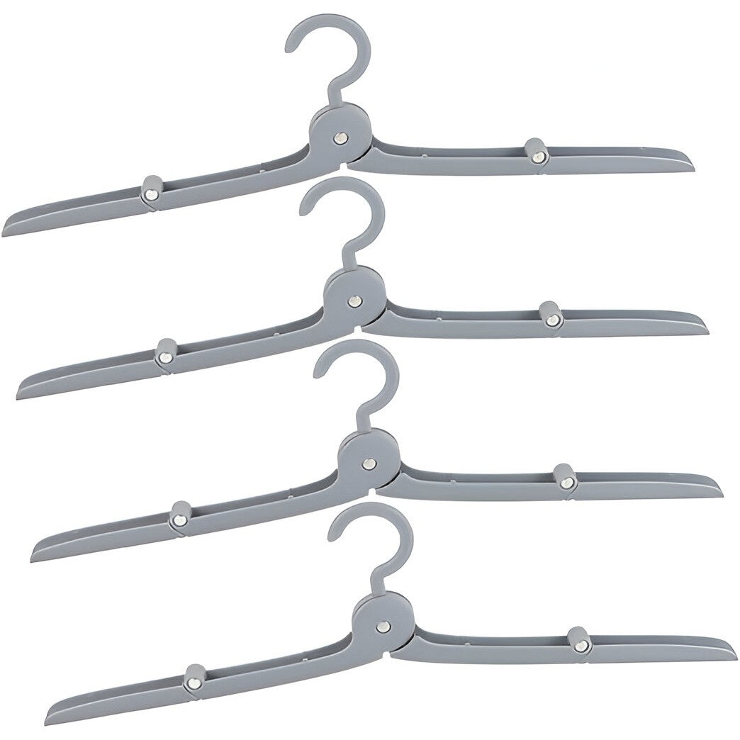 Umeras Pliabil de Calatorie, Mini Cuier Portabil pentru Haine si Lenjerie, Design Antiderapant cu Lungime Ajustabila, Material PP si Aluminiu, 14x7x1.4 cm, Gri