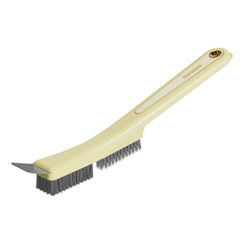 Set 2 Perii de Sarma pentru Bucatarie si Aragaz, Maner Ergonomic Lung cu Orificiu Suspendare, Peri din Otel Rezistenti la Grasime, 24.5x2.7x6.7 cm, Galben