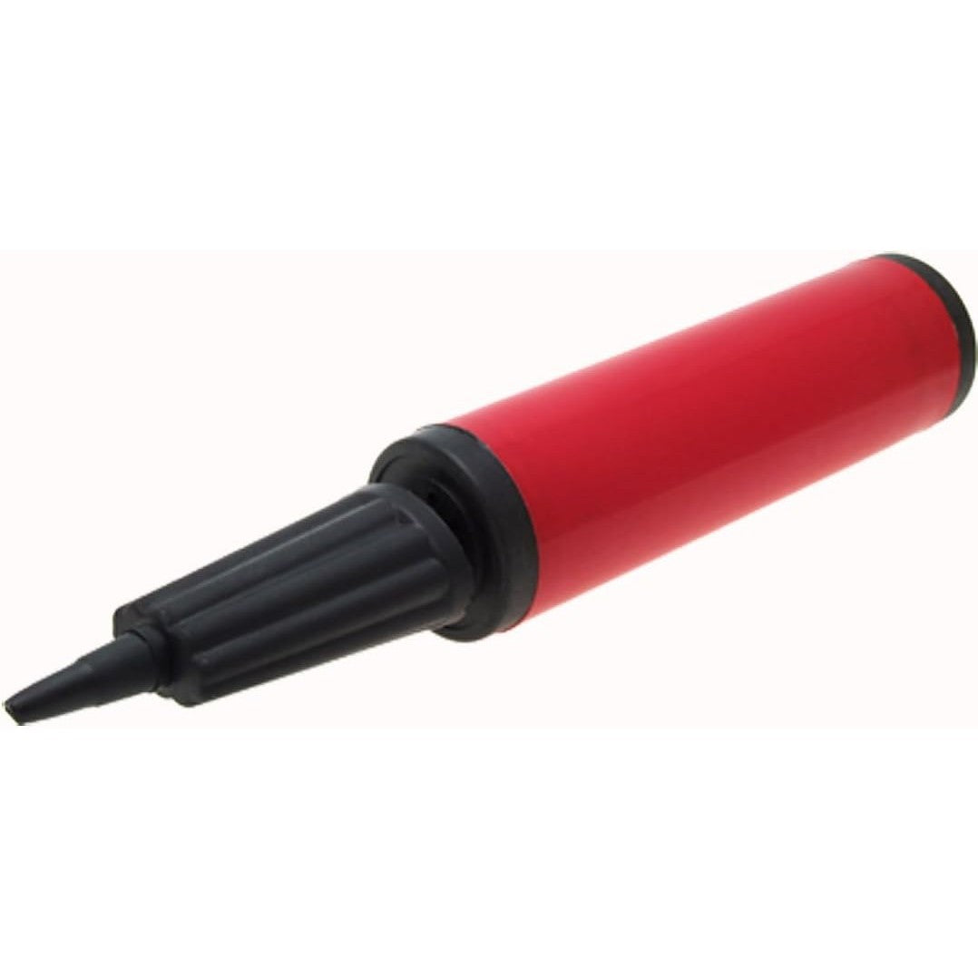 Pompa Manuala Pentru Umflat Baloane, Mecanism cu Flux Dublu, Accesorii Petreceri, Plastic Rezistent, 27 x 4.5 cm, Rosu