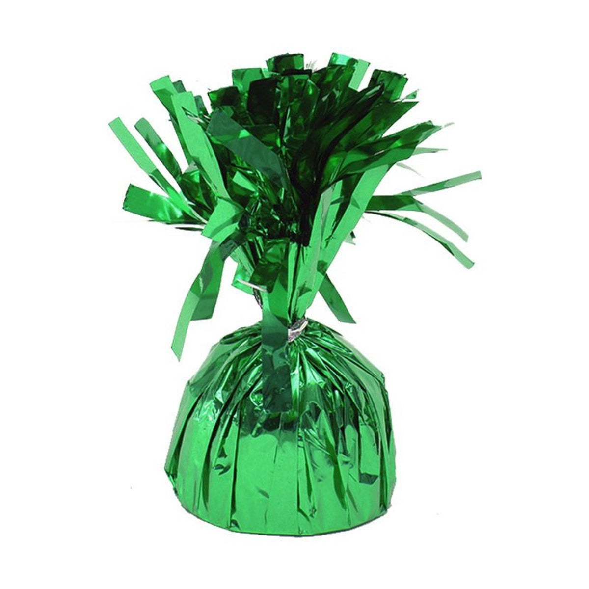 Greutate Pentru Baloane Cu Heliu, Accesoriu Decorativ Cu Franjuri Stralucitoare, Inel Fixare Panglica, Material PET, 170g, 13 x 5 x 3 cm, Verde