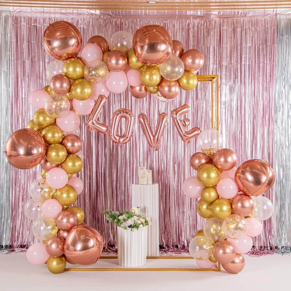 Balon Litera V, Folie Metalizata, Umflare Heliu sau Aer, Include Pai, 40 cm, Rose Gold