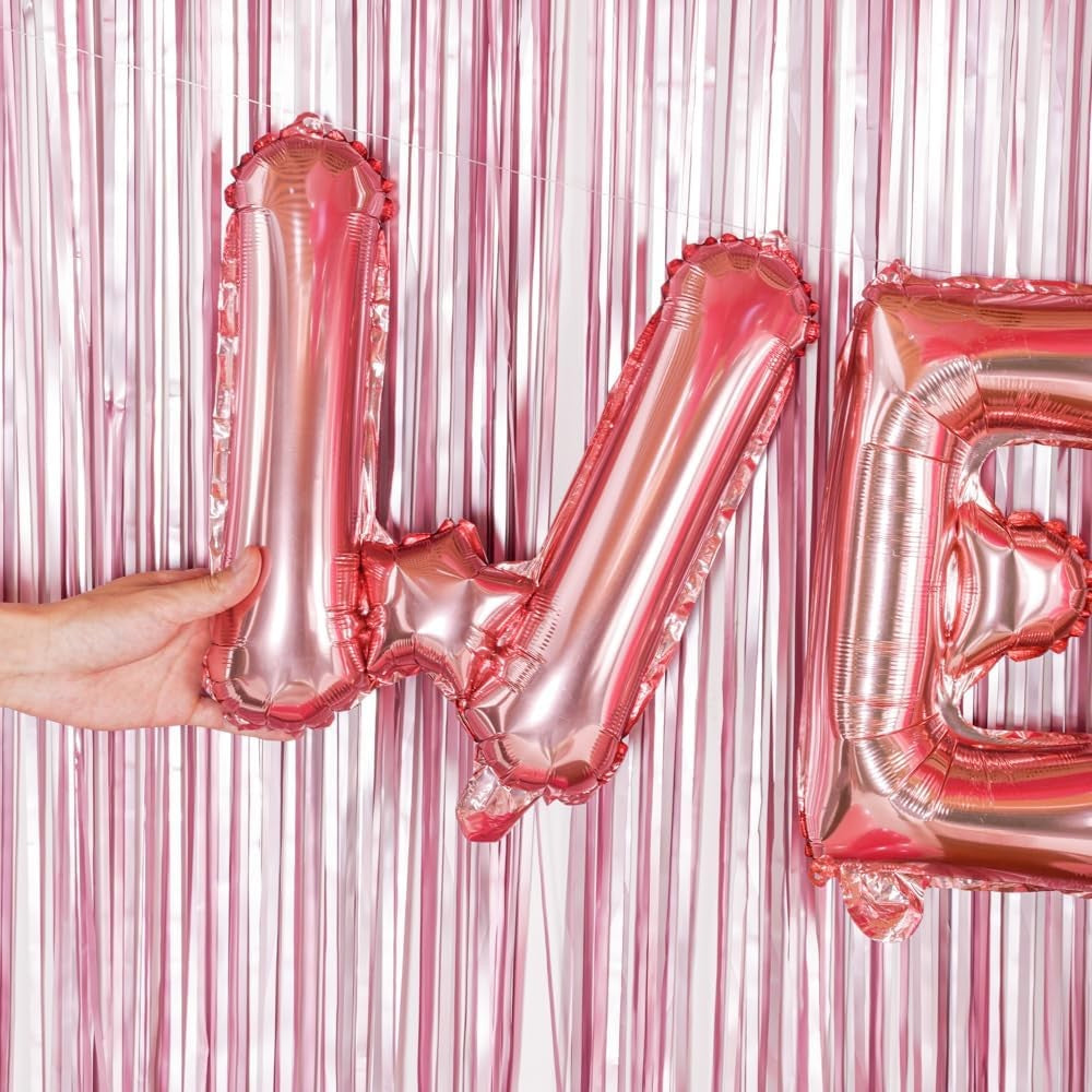 Balon Folie Metalizata Litera W, Decoratiune Aniversara cu Aer sau Heliu, Folie Aluminiu, Inclus Pai Umflare, 40 cm, Rose Gold