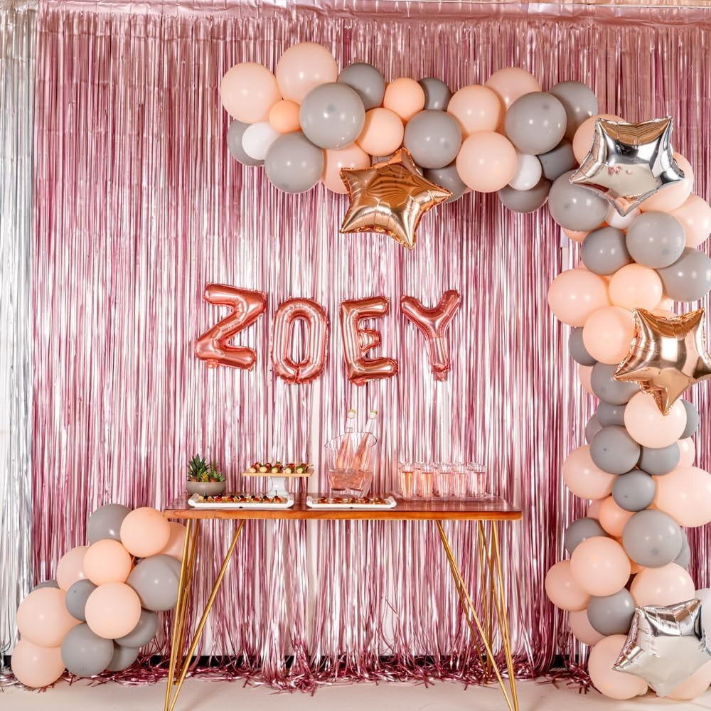 Balon Folie Metalizata Litera Z, Model Reutilizabil pentru Heliu sau Aer, Aluminiu cu Pai de Umflare Inclus, Rose Gold, 40 cm