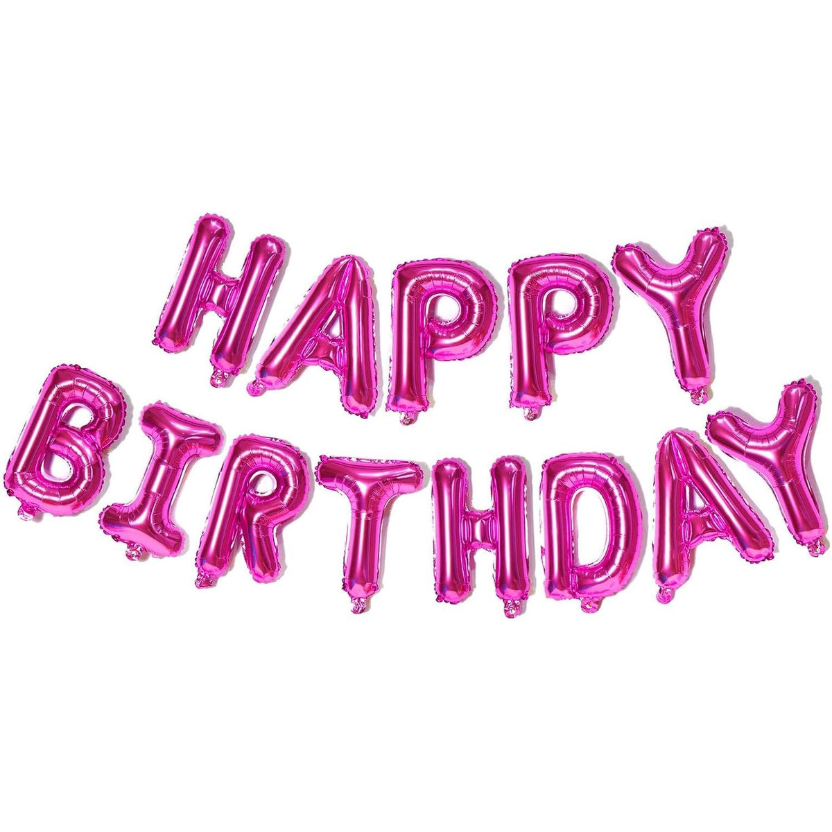 Set Baloane Happy Birthday, Litere Aniversare 40 cm, Folie Metalizata cu Pai si Adeziv Incluse, Umflare Aer sau Heliu, Mov