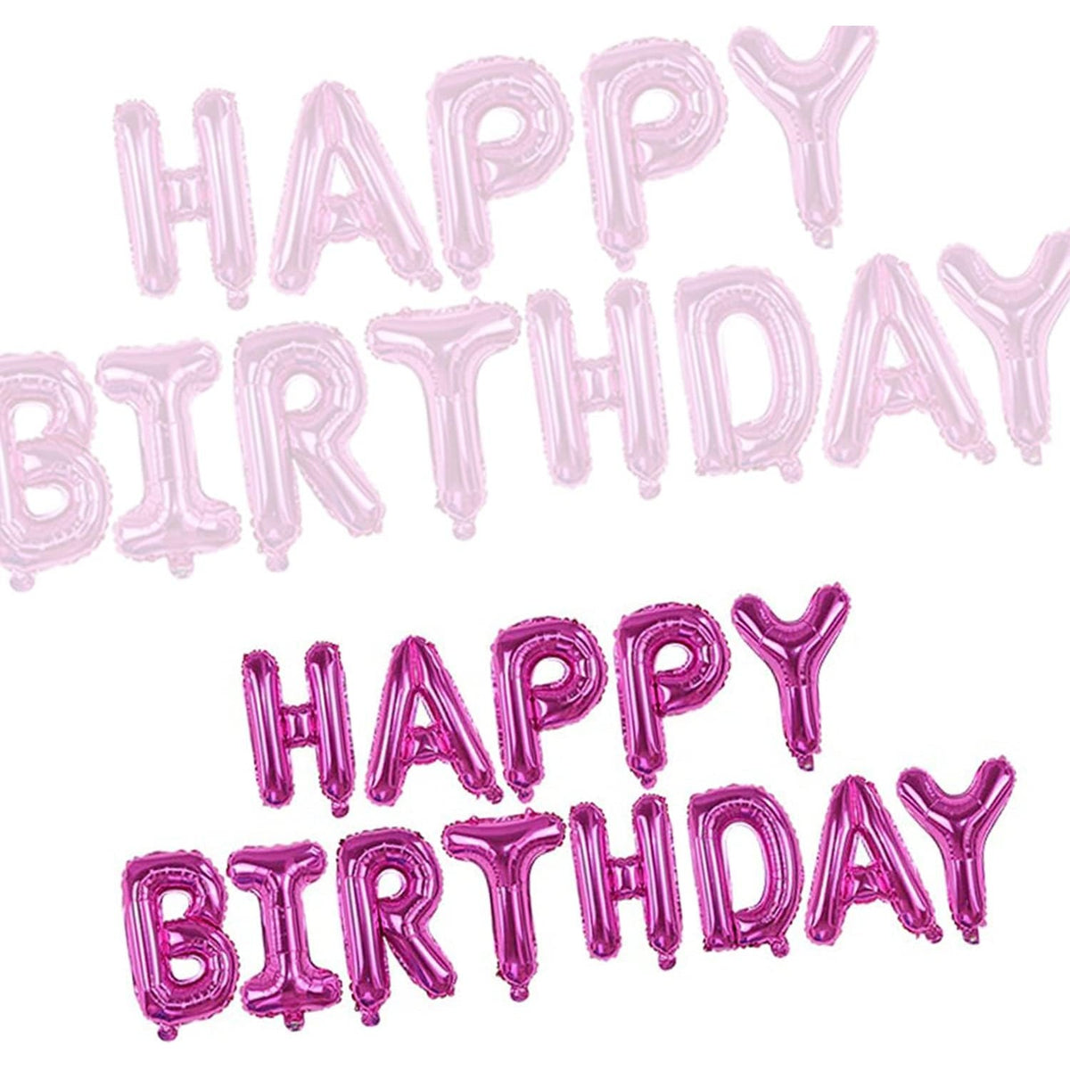Set Baloane Happy Birthday, Litere Aniversare 40 cm, Folie Metalizata cu Pai si Adeziv Incluse, Umflare Aer sau Heliu, Mov