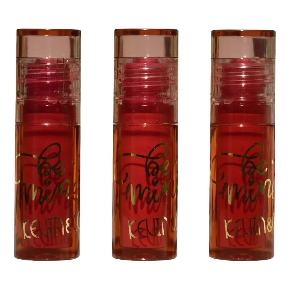 Kevin & Coco Set Rujuri de Buze Mate si Lip Gloss Be Mine, Rezistente la Transfer, Textura Catifelata, Formula Cruelty-Free, 3 Culori, Roz, Varianta A