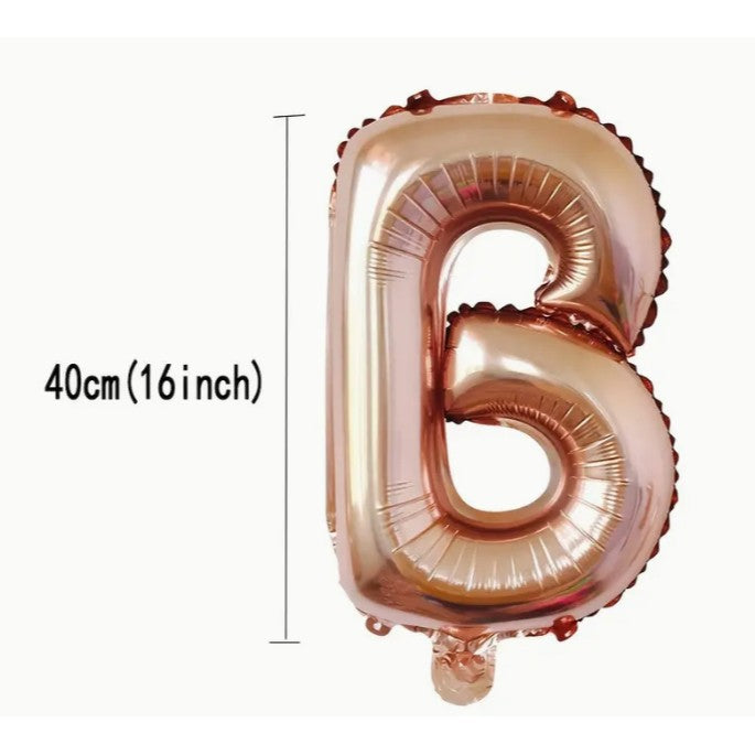 Set Baloane Party Bride, Litere din Folie Metalizata pentru Nunta sau Petrecere Burlacitelor, Umflare Aer sau Heliu, Roz, 40 cm