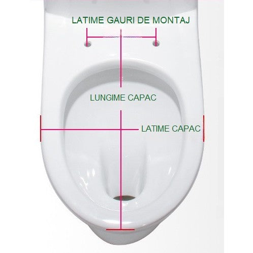 Capac de Toaleta 3 in 1 cu Reductie pentru Copii si Adulti, Inchidere Lenta Soft Close, Polipropilena PP5, Forma V, Alb/Roz