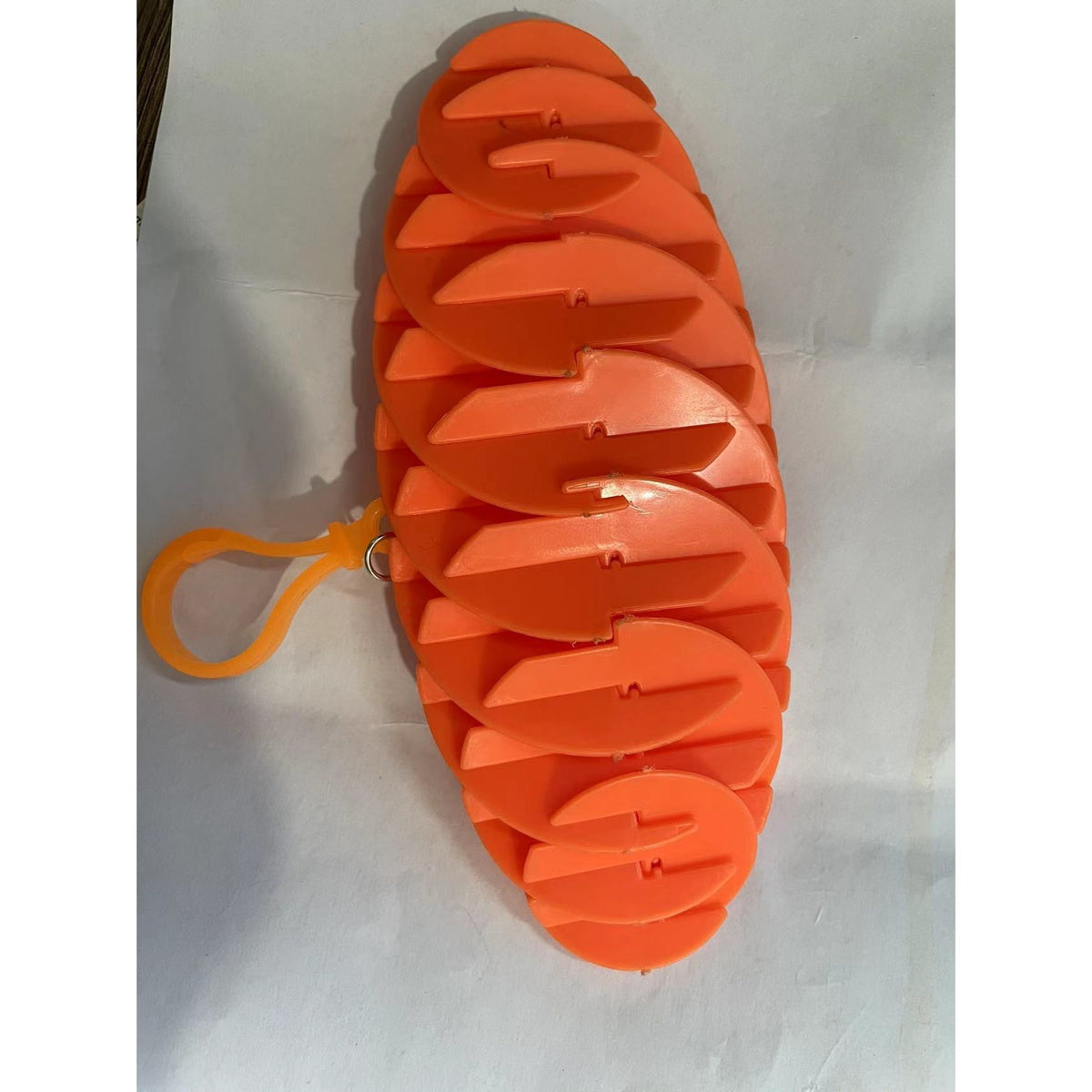 Jucarie Worm Fidget, Anti Stres Decompresie, Plastic, Portocaliu, 6-15.5 cm