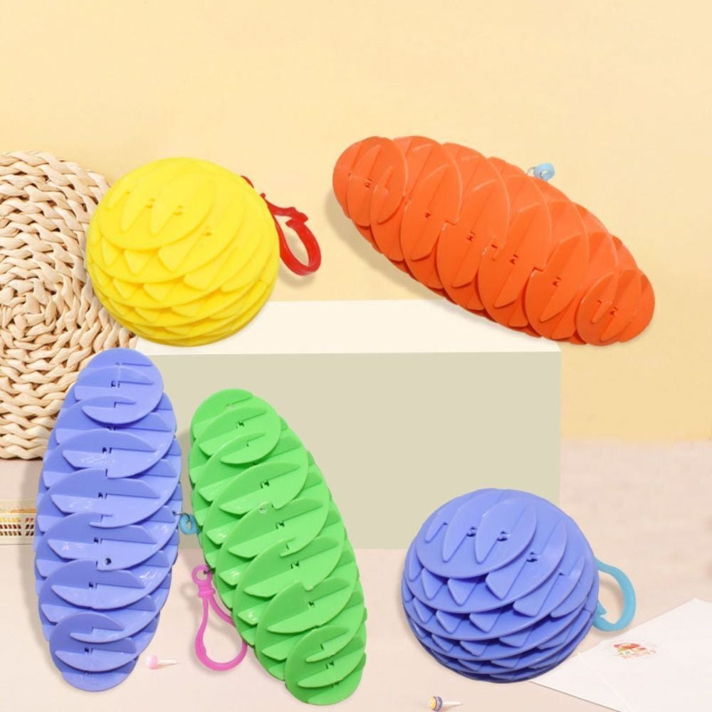 Jucarie Worm Fidget Anti Stres, Decompresie, Plastic, 6-15.5 cm, Albastru Deschis
