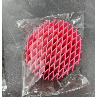 Jucarie Worm Fidget Anti Stres, Plasa Elastica pentru Decompresie, Plastic, 10-24.5 cm, Roz