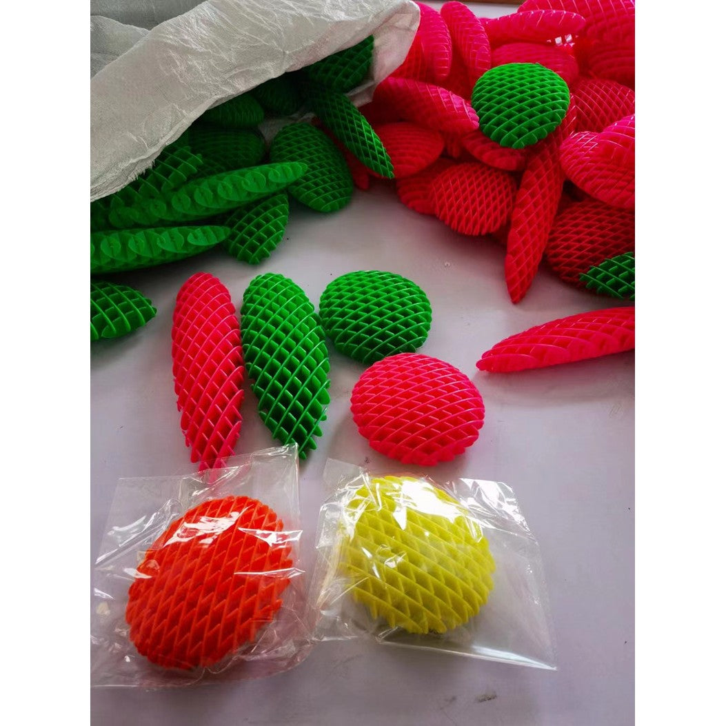Jucarie Worm Fidget Anti Stres, Plasa Elastica Pentru Decompresie, Plastic, Verde, 10-24.5 cm