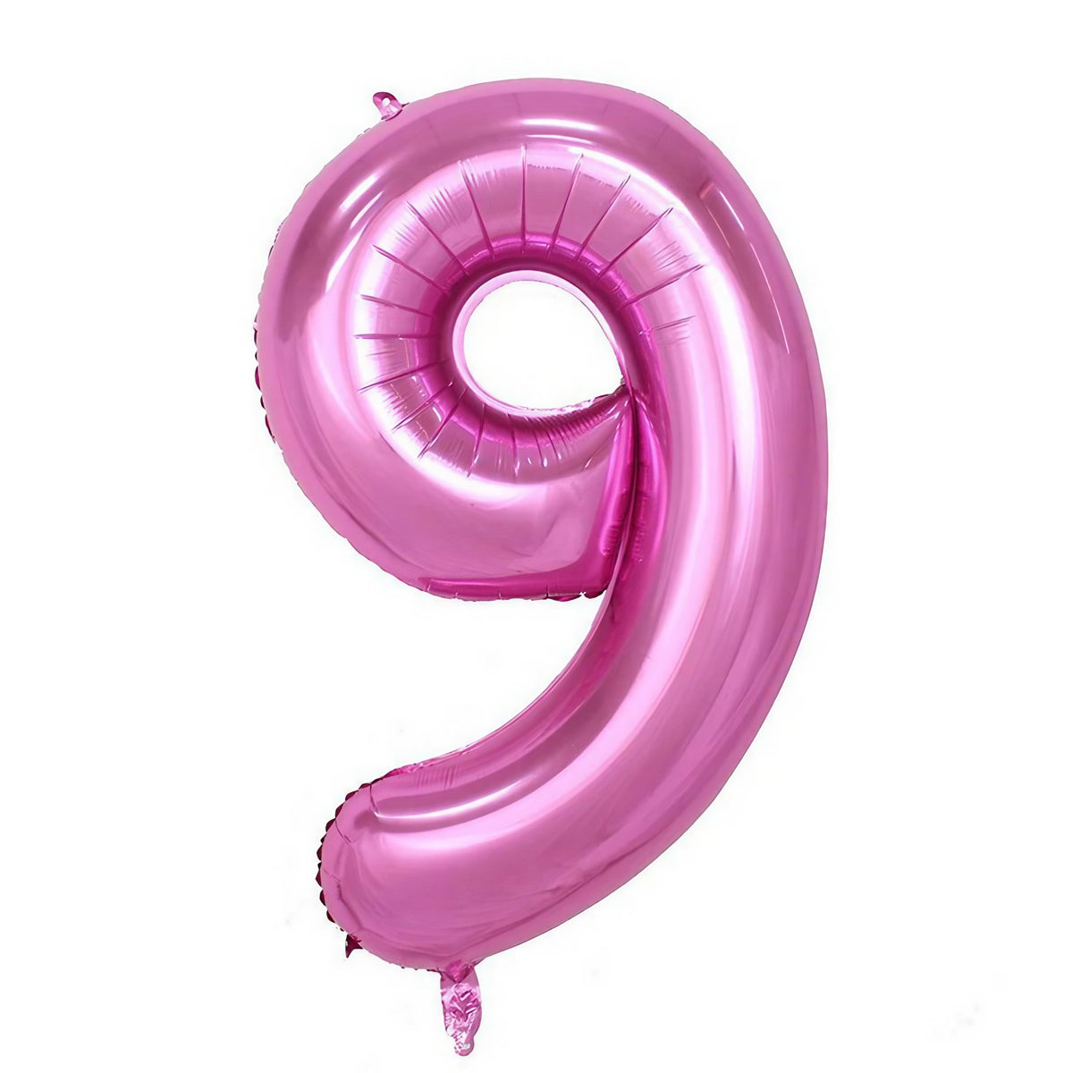 Balon Cifra 9 Pentru Aniversare, Folie Aluminiu Umflare Aer Sau Heliu, Include Pai, 81 cm, Mov