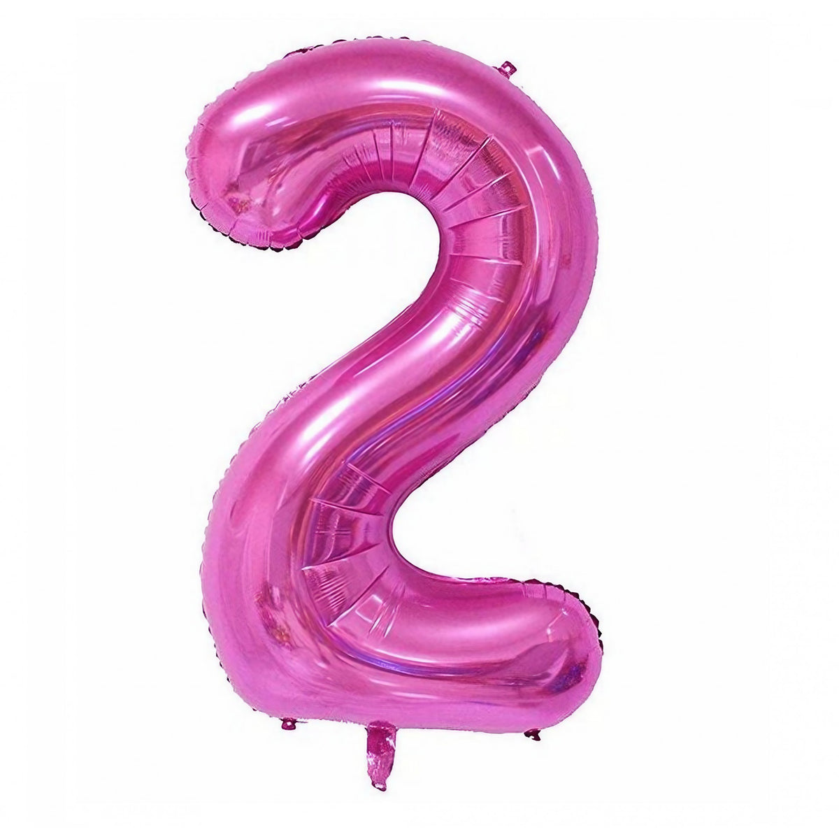 Balon Aniversar Cifra 2, Balon din Folie de Aluminiu pentru Aer sau Heliu, Reutilizabil cu Agatatoare, 81 cm, Mov