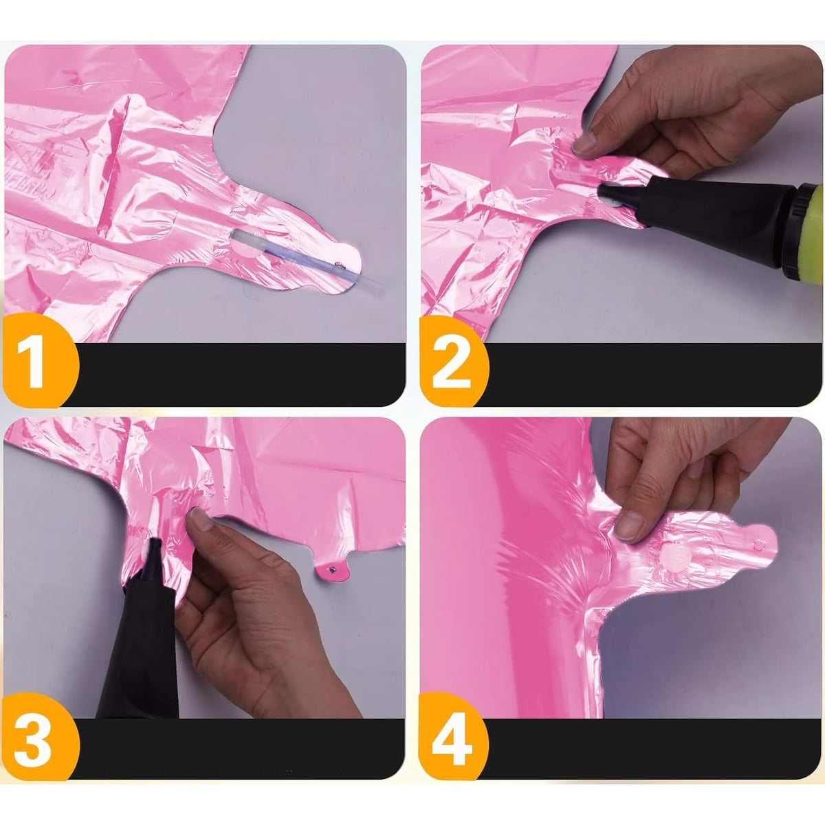 Balon Cifra 3, Balon din Folie de Aluminiu pentru Aniversari, Compatibil cu Aer sau Heliu, Include Pai Umflare, 81 cm, Mov