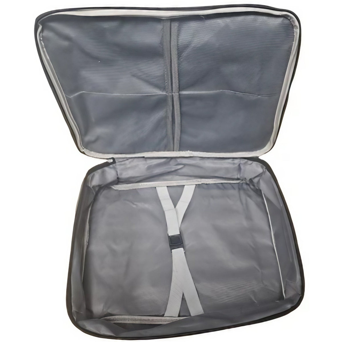 Geanta Pentru Depozitare Acte Si Documente, Organizator Impermeabil Cu Inchidere Fermoar Si Curele Interioare, Material Oxford, 37 x 10.5 x 27 cm, Gri