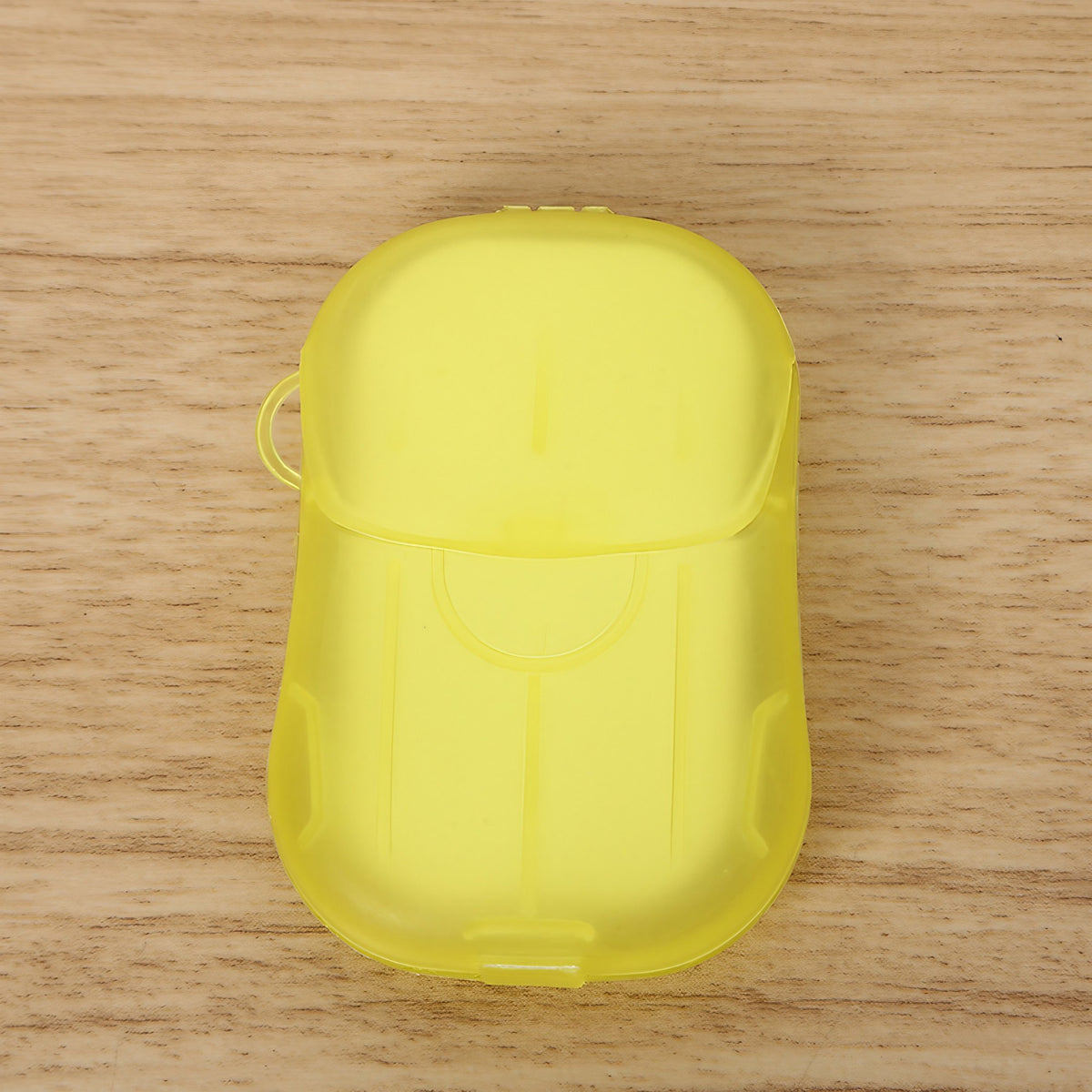 Săpun de Unică Folosință sub Formă de Foițe, Mini Cutie Portabilă pentru Călătorii și Camping, Material Biodegradabil, 20 Bucăți, Galben