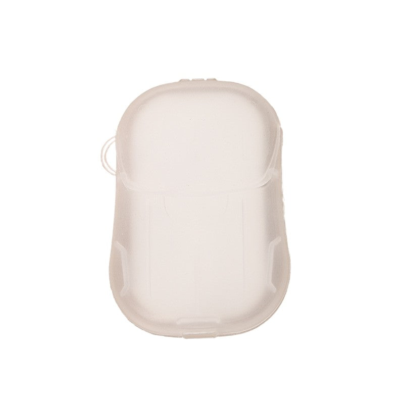 Sapun de Unica Folosinta sub Forma de Foite, Mini Cutie Portabila pentru Calatorii si Camping, Material Biodegradabil, 20 Bucati, Alb