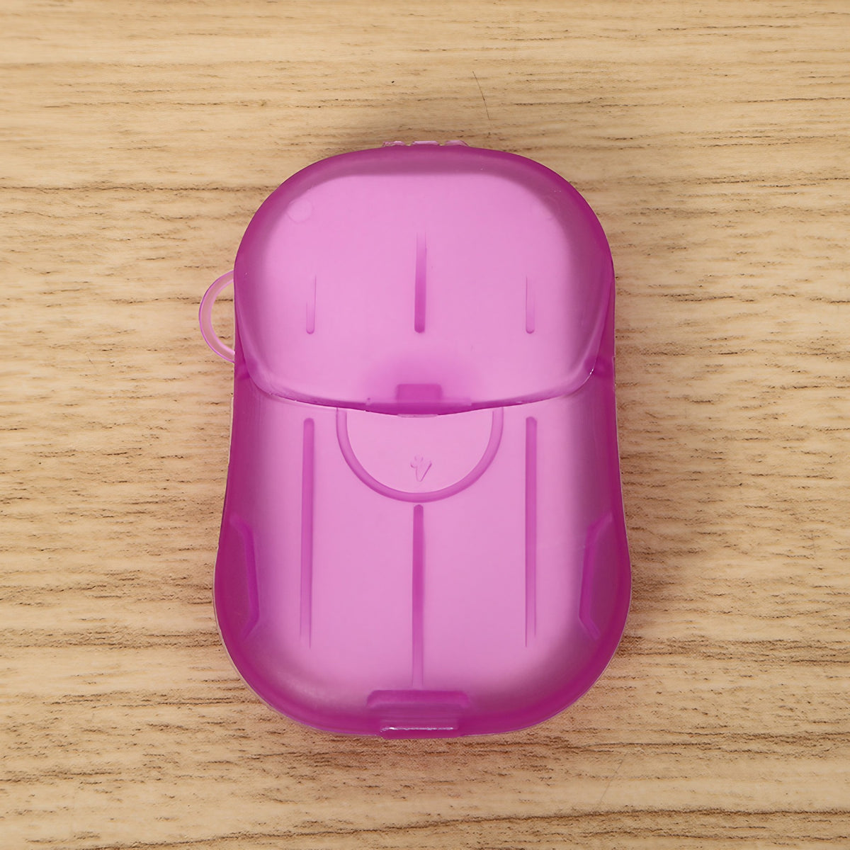 Sapun de Maini sub Forma de Foite, Mini Cutie Portabila pentru Calatorii si Camping, Material Biodegradabil, 20 Bucati, Roz
