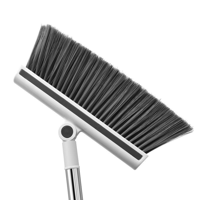 Set Curatenie 3 in 1, Matura cu Perii Moi, Faras cu Inchidere si Razuitor Podea, Manere Telescopice Inox, Alb