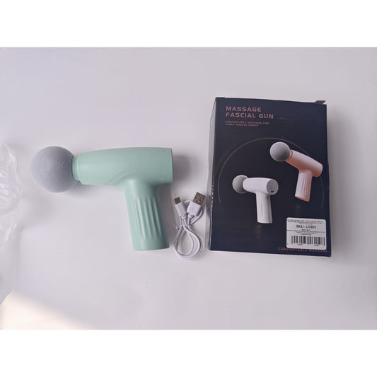 Mini Aparat de Masaj Tip Pistol, Dispozitiv Portabil pentru Relaxare Musculara, 3 Trepte de Viteza, Motor Silentios, Incarcare USB Tip C, Autonomie 120 Min, 315 g, Verde