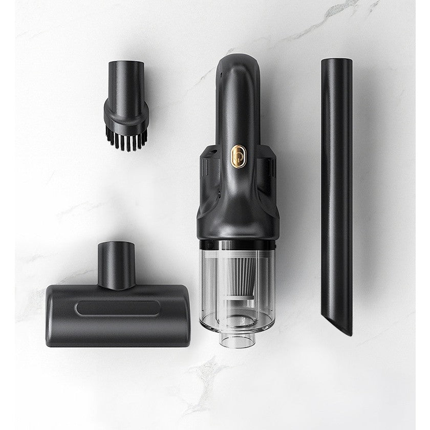 Aspirator Portabil fara Fir, Putere 50 kPa si 120 W, Pentru Casa si Masina, Incarcare USB, Autonomie 45 min, Filtru Lavabil, Negru