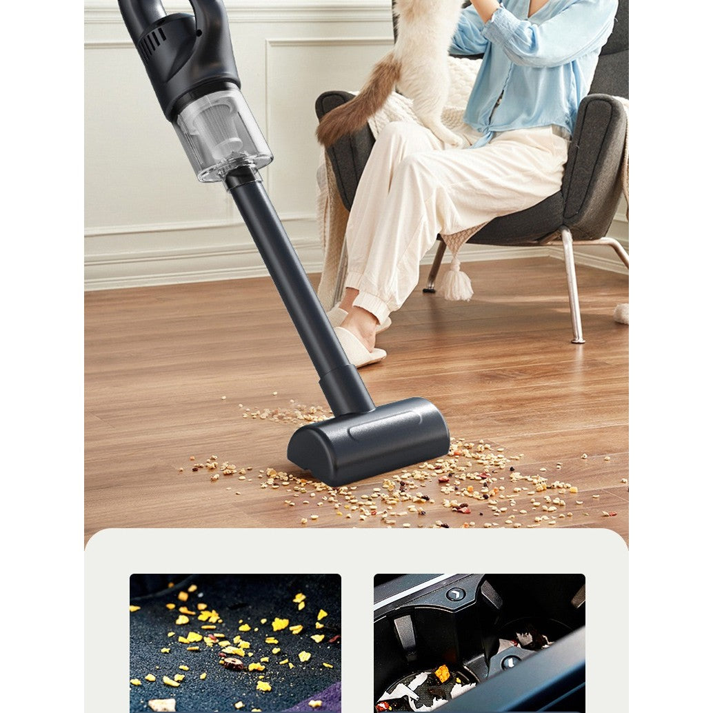 Aspirator Portabil fara Fir, Putere 50 kPa si 120 W, Pentru Casa si Masina, Incarcare USB, Autonomie 45 min, Filtru Lavabil, Negru