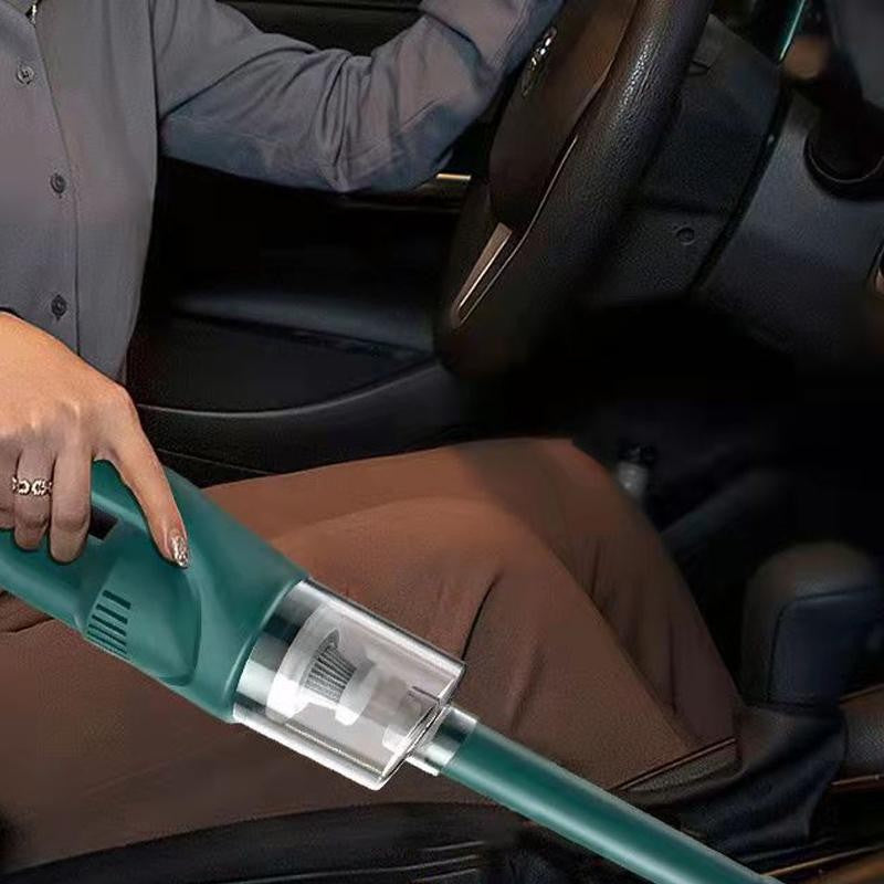Aspirator Portabil Fara Fir, Putere 120 W si 50 kPa, Incarcare USB, Autonomie 45 min, Pentru Casa si Masina, Verde