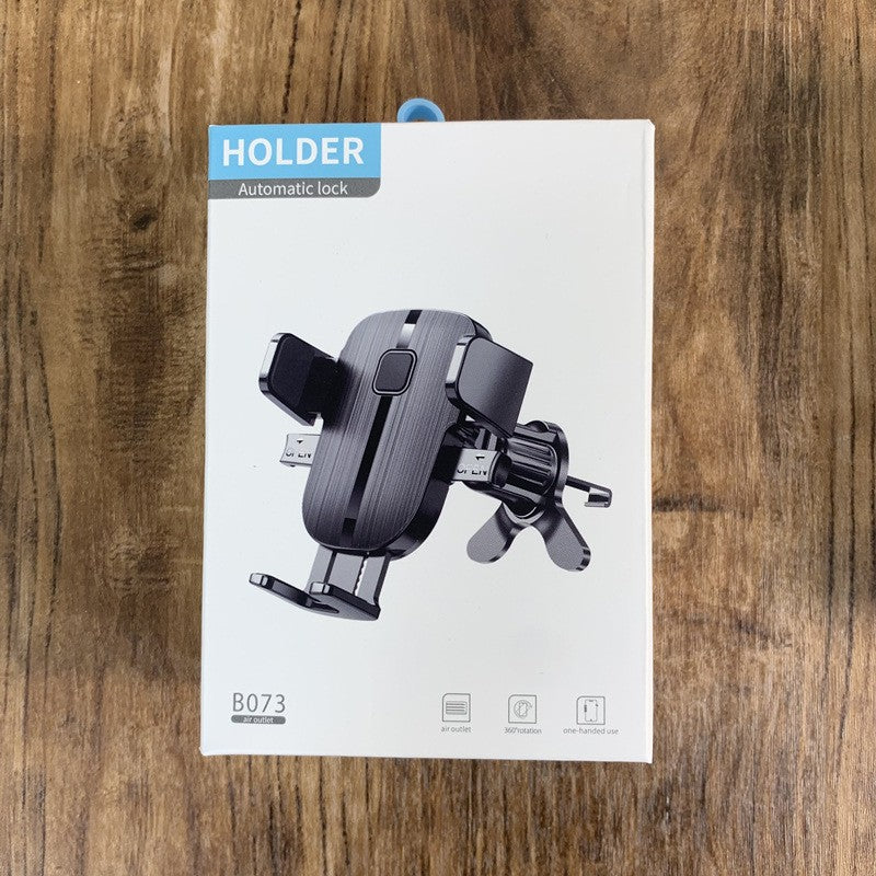 Suport Auto Telefon, Prindere Grila Ventilatie, Tija Fixare Reglabila, Rotativ 360 Grade, ABS si Silicon, 11 x 8.5 cm, Negru