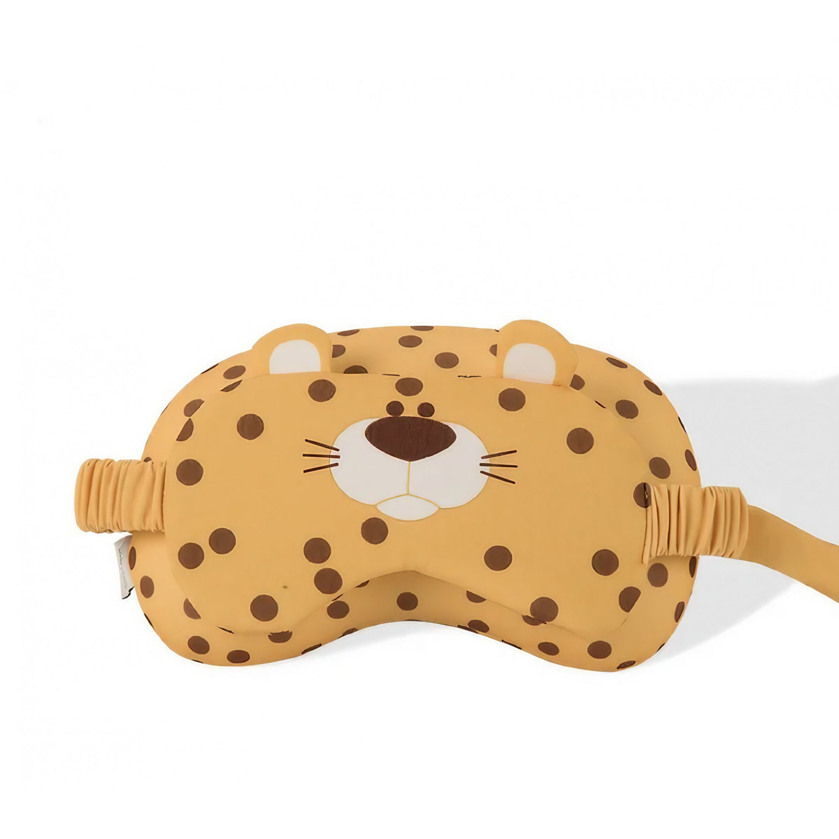 Masca de Dormit si Perna de Calatorie 2 in 1, Tetiera Ergonomica cu Particule de Spuma si Bumbac, Husa Detasabila, Model Leopard, Portocaliu