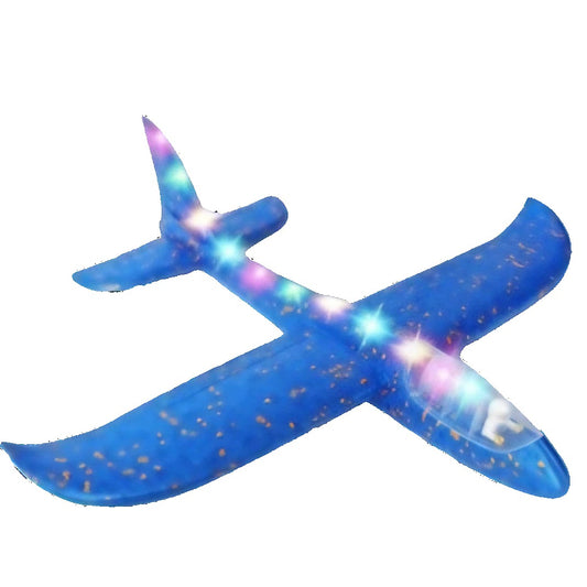 Avion Planor Cu Pilot, Zbor Stabil Cu Lumini, Polistiren, 47 cm, Albastru