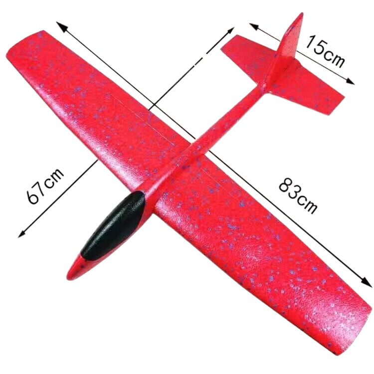 Avion Planor De Cascadorii, Jucarie Recreativa Pentru Aer Outdoor, Polistiren, 84 cm, Rosu