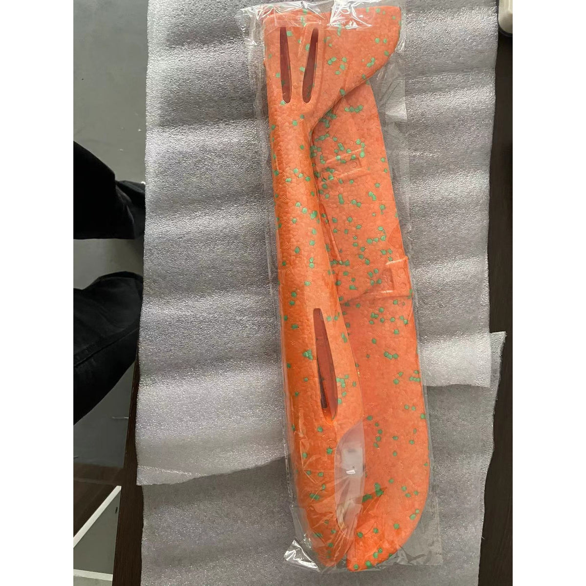 Avion Planor cu Pilot, Cu Lumini În Cabină, Polistiren, 47 cm, Portocaliu