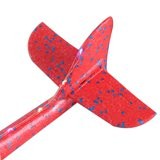 Avion Planor cu Lumini și Funcție Slalom, Material Poliester, 48 cm, Roșu