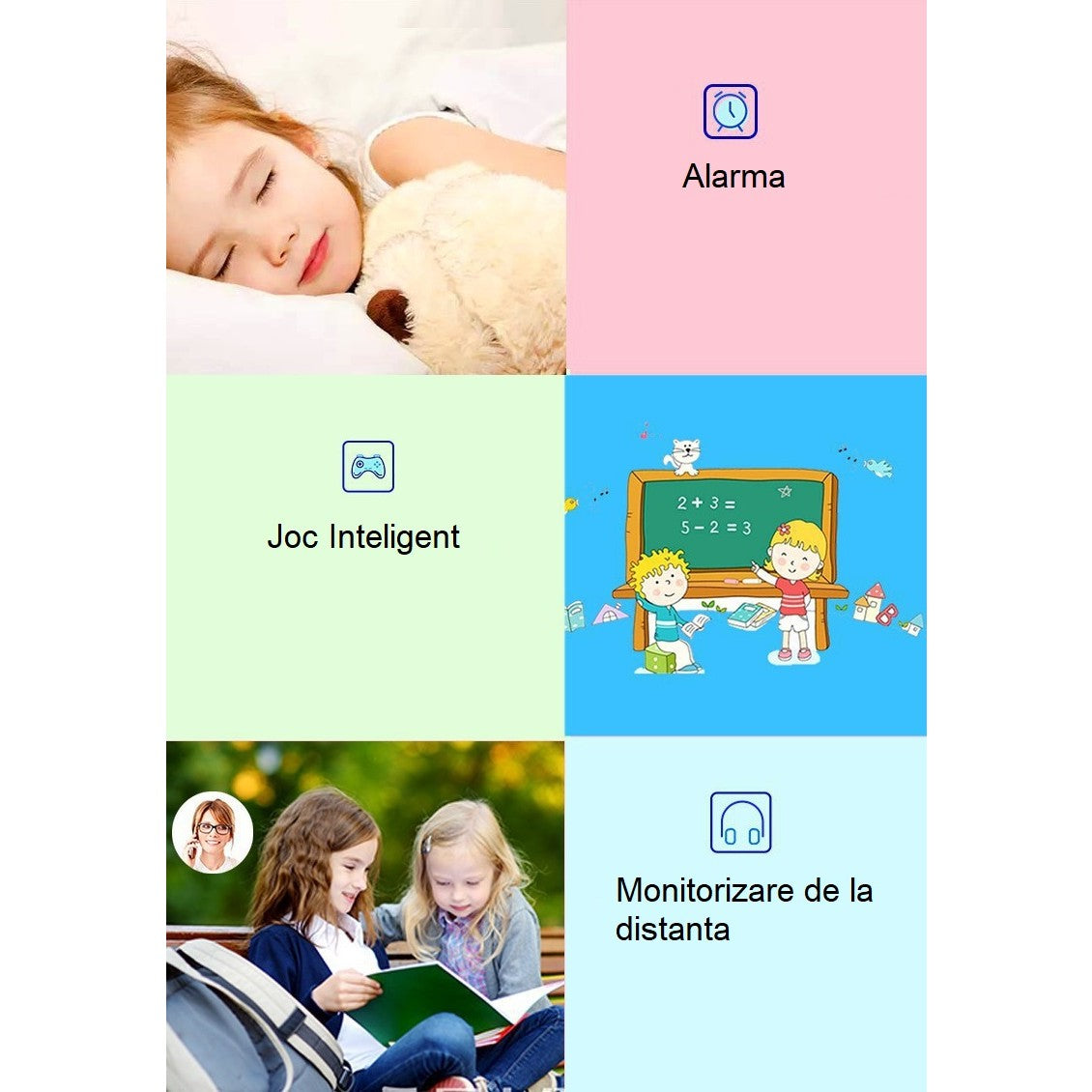 Ceas Smartwatch Copii Q19 Z6, Localizare LBS, Buton SOS, Monitorizare Spion, Camera Foto, Lanterna, Comunicare Bidirectionala, Jocuri Educative, Slot Card Nano SIM, Compatibil Android/iOS, Roz/Mov