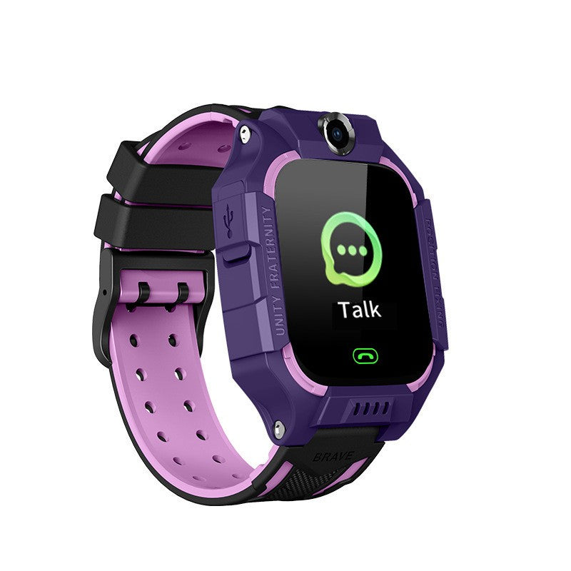 Ceas Smartwatch Copii Q19 Z6, Localizare LBS, Buton SOS, Monitorizare Spion, Camera Foto, Lanterna, Comunicare Bidirectionala, Jocuri Educative, Slot Card Nano SIM, Compatibil Android/iOS, Roz/Mov