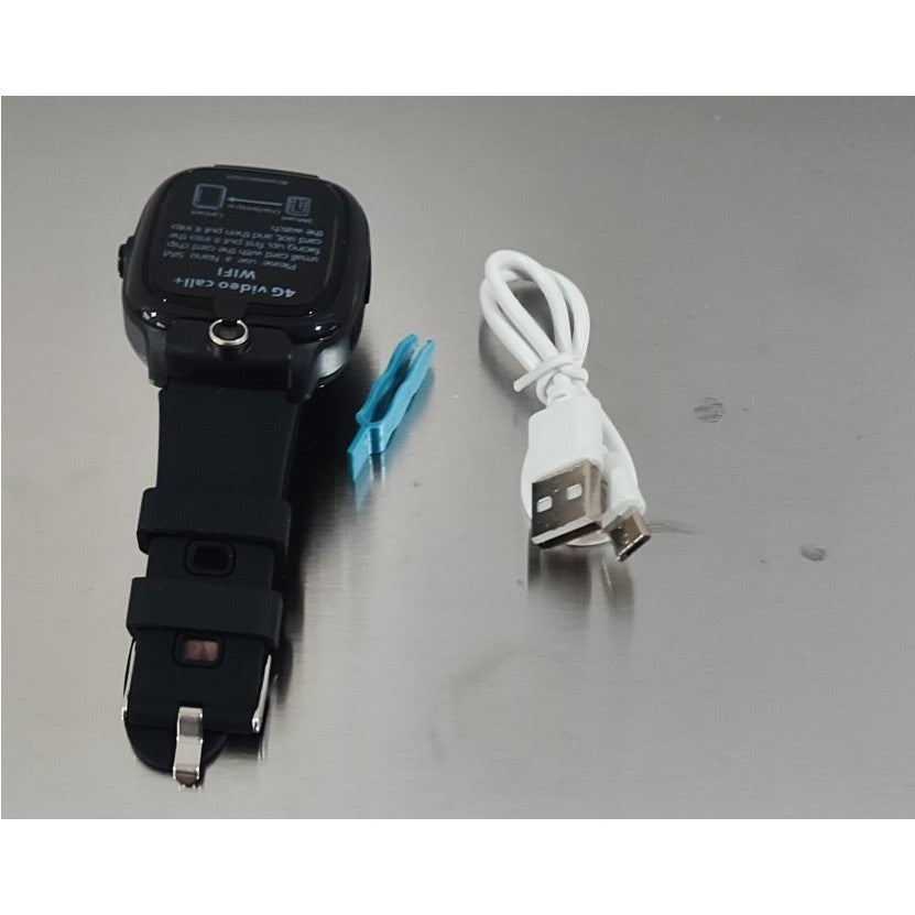 Ceas Smartwatch Copii Y36, Tehnologie 4G cu Apel Video, Localizare GPS LBS si WiFi, Buton SOS, Rezistent la Apa, Negru