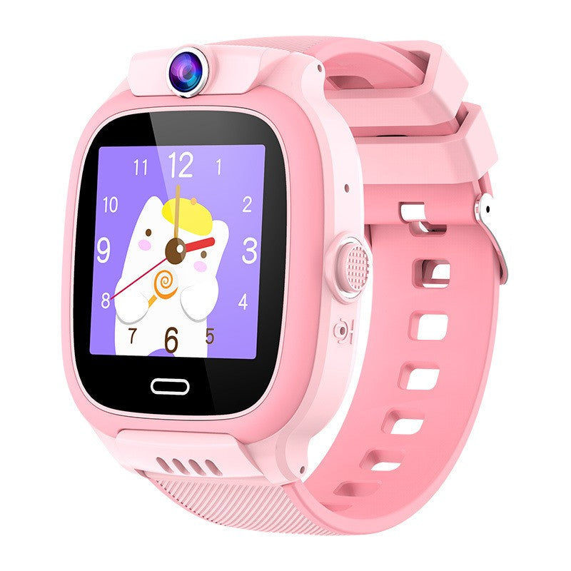 Ceas Smartwatch Copii Y36, Tehnologie 4G, Apel Video si Telefon, Localizare GPS LBS si WiFi, Buton SOS, Monitorizare Spion, Rezistent la Apa, Baterie 400 mAh, Roz