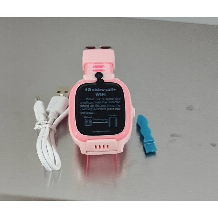 Ceas Smartwatch Copii Y36, Tehnologie 4G, Apel Video si Telefon, Localizare GPS LBS si WiFi, Buton SOS, Monitorizare Spion, Rezistent la Apa, Baterie 400 mAh, Roz