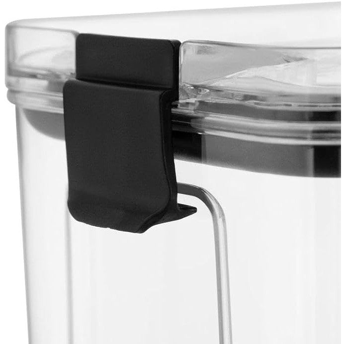 Set Recipiente Depozitare Alimente, Organizatoare Bucatarie cu Inchidere Ermetica, Plastic fara BPA, Transparent, 4 Bucati, 350 ml, 1300 ml, 2700 ml, 4600 ml